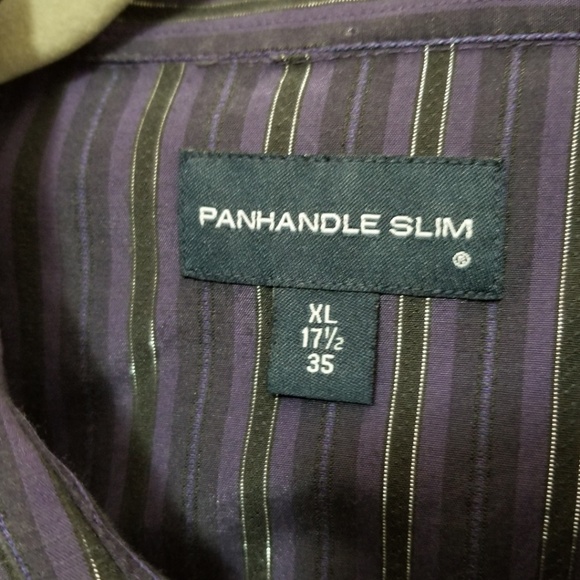 Panhandle Slim Purple Striped Western Shirt - Picture 2 of 4